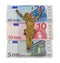 Concept gold jesus crucify euro banknotes isolated