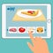 Concept of the grocery online store. Order food