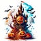 Concept Halloween Cute death halloween background