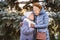 Concept of happy family, old age, emotions, senior care in retirement age. Active senior grandmother and adult daughter hugging