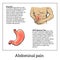 Concept of health problems, stomach illness