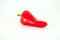 Concept of healthy eating, fresh organic red capsicum isolaed on white background, food ingredients: fresh and delicious, sweet re