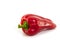 Concept of healthy eating, fresh organic red capsicum isolaed on white background, food ingredients: fresh and delicious, sweet re