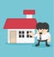 Concept illustration business offering home loans or house