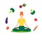 Concept illustration for yoga  meditation  relax  balance  healthy lifestyle