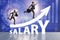 The concept of increasing salary with businessman
