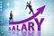 Concept of increasing salary with businessman