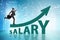 Concept of increasing salary with businessman