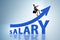 The concept of increasing salary with businesswoman