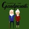 Concept of international day of grandparents love each other.International day of older persons. Design for banner