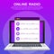 Concept of internet online radio streaming listening, people relax listen dance. Music applications, playlist online songs.