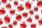 Concept laconic strawberries seamless pattern