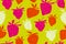 Concept laconic strawberries seamless pattern.