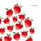 Concept laconic strawberry design element.