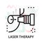 Concept of laser therapy icon on abstract background