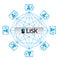 Concept of Lisk Coin, a Cryptocurrency blockchain