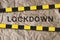 Concept lockdown background due to the Covid-19 crisis