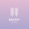 Concept Logo of Bakery, Mill, Bread Product, Store or Market, Isolated Symbols for Web and Mobile, Wheat Spike