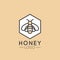 Concept Logo of Bee Farm, Honey Product, Store or Market