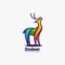 Concept logo design deer with colorful and mascot