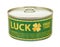 Concept of luck. Tin can.