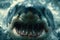 Concept Marine Life, Shark Conservation, Underwater Predatory Gaze The Intensity of a Great White