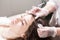 The concept of mesotherapy. Thrust to strengthen the hair and their growth