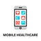 Concept of mobile healthcare icon