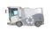 Concept modern garbage truck for city side view 3d render on white background no shadow