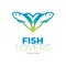 The concept of a modern and minimalist fish lovers logo.