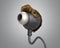 concept of musical styles balloon on the earphone 3d render on g