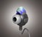 Concept of musical styles Iroquois on the earphone 3d render on