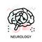 Concept of neurology icon on abstract background