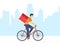 The concept of online shipping services, approved online shipping, home and office shipping. Bicycle Courier