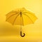 concept photo, yellow Umbrella on yellow background