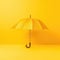 concept photo, yellow Umbrella on yellow background