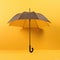 concept photo, yellow Umbrella on yellow background