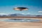 concept of a photographed UFO over the desert encapsulates the mystique of unidentified flying objects