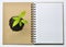 Concept picture of recycle notebook