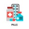 Concept of pills icon