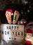 concept of preparing for Christmas. positive, pampering, humor. numbers 2023 are written on child\\\'s bare feet