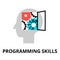 Concept of programming skills icon