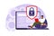 Concept of protecting computer data. General data security. Personal information protection. Vector illustration. Flat