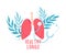The concept of pulmonology and a healthy respiratory system. World Healthy Lung Day