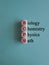 Concept red words BCPM biology chemistry physics math on wooden cubes. Beautiful blue background