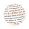 Concept of remote learning. Remote learning concept in word tag cloud on white sphere. E-learning concept.