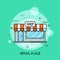 Concept of retail place, convenience store, shopping center