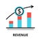 Concept of Revenue icon, modern flat thin line design