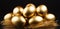 Concept of Richness, golden eggs,