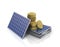 Concept of saving money if use solar panel.
